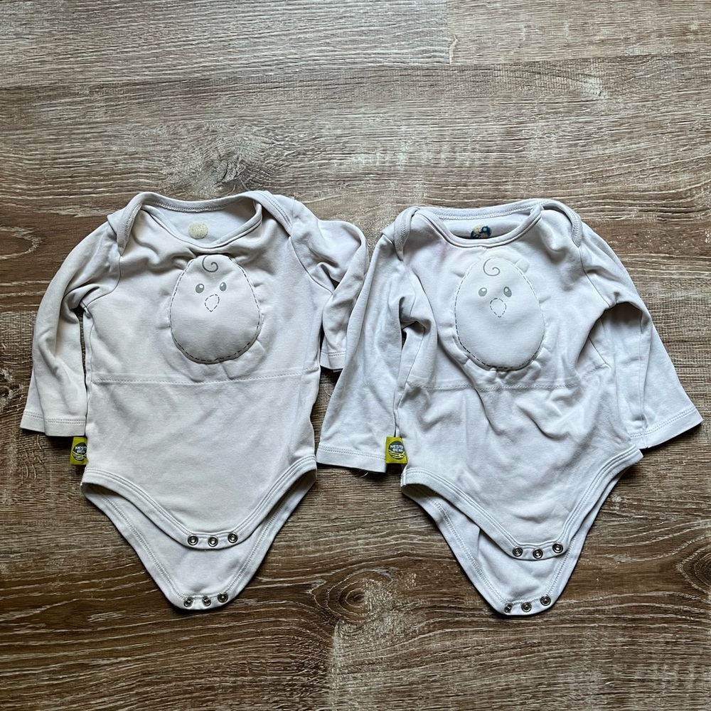 2 Used nested bean onsies. 6-9m